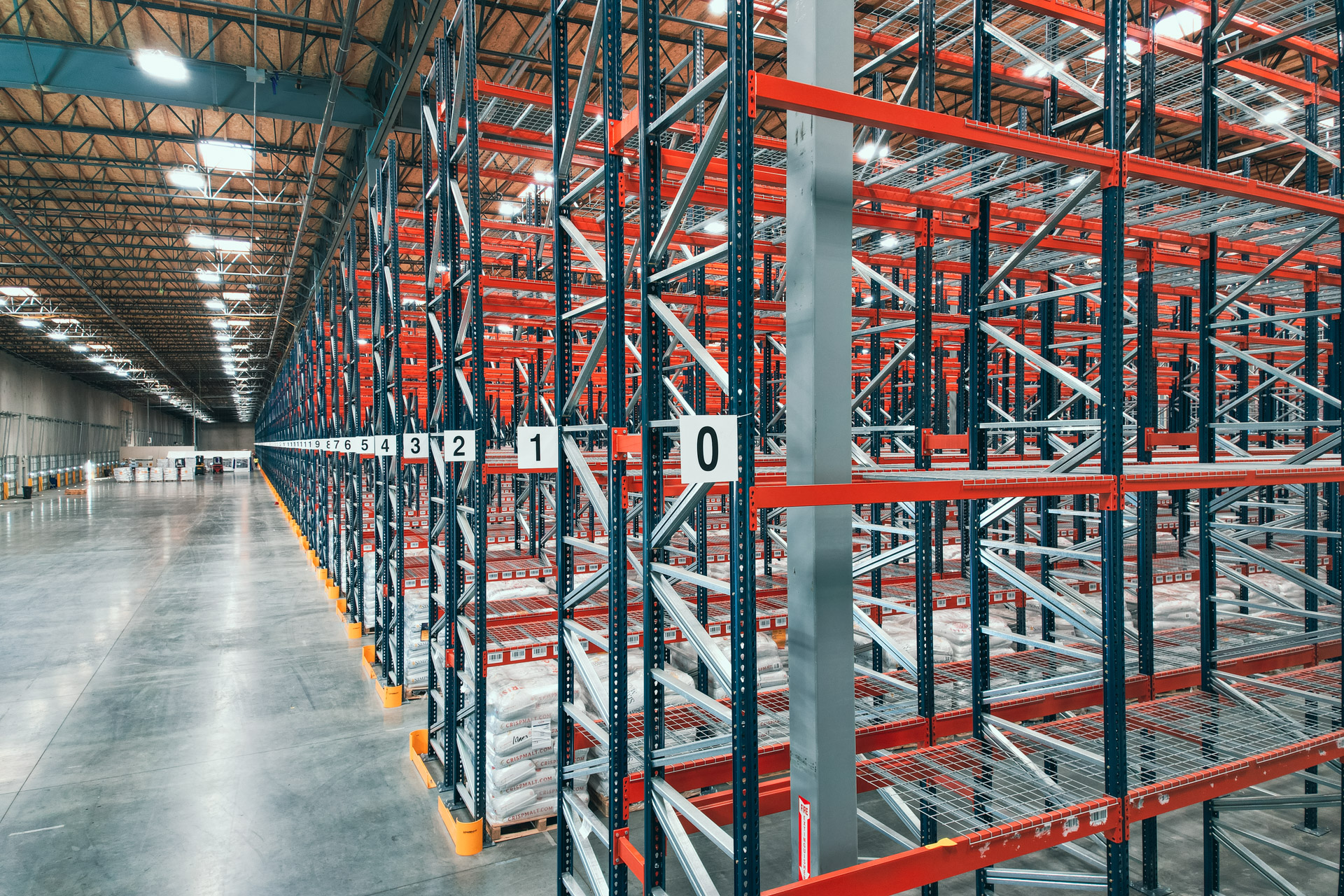 Industrial pallet racking warehouse in Easley, South Carolina